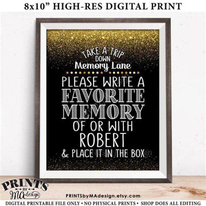 Memory Sign, Take a Trip Down Memory Lane & Share a Favorite Memory