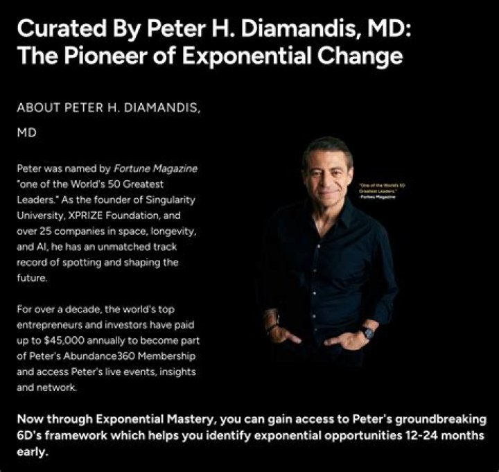 Peter Diamandis Implications of Exponential Technologies Digitization